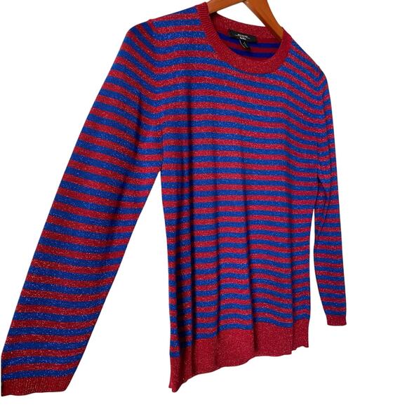 Weekend Max Mara Striped Shimmer Crewneck Sweater Small/Medium Lightweight - Picture 16 of 16